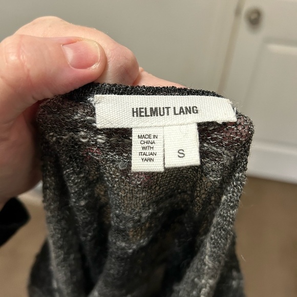 Helmut Lang Drop Front Mohair Sweater black and gray small‎ - Picture 7 of 8